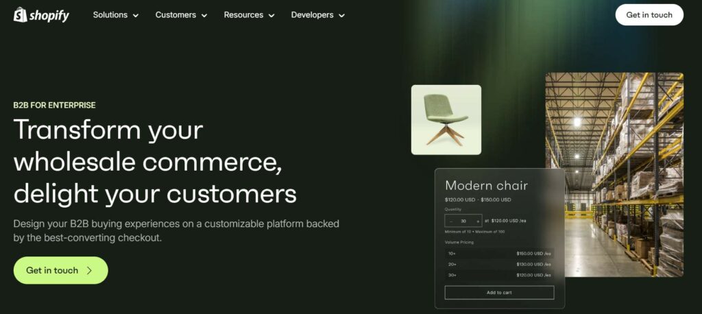Shopify Plus for B2B and B2B2C merchants