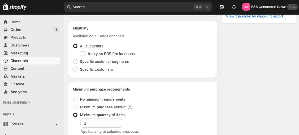 step 3: choose applied customers
