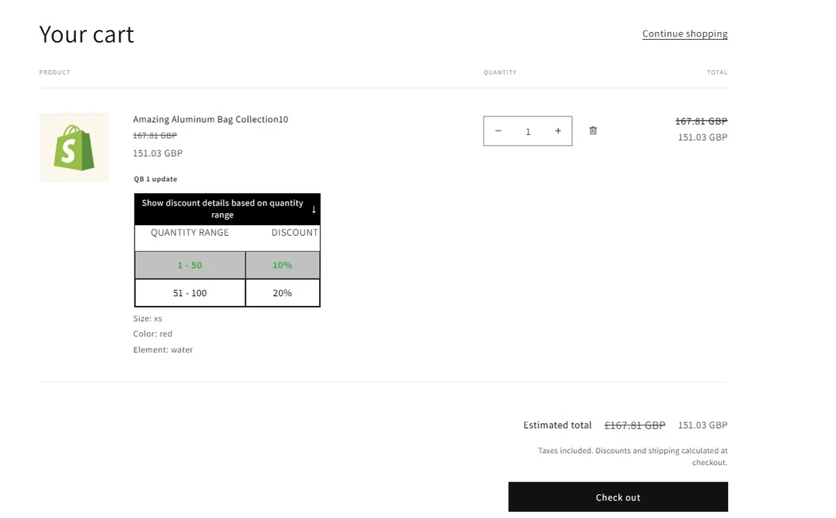 volume base pricing