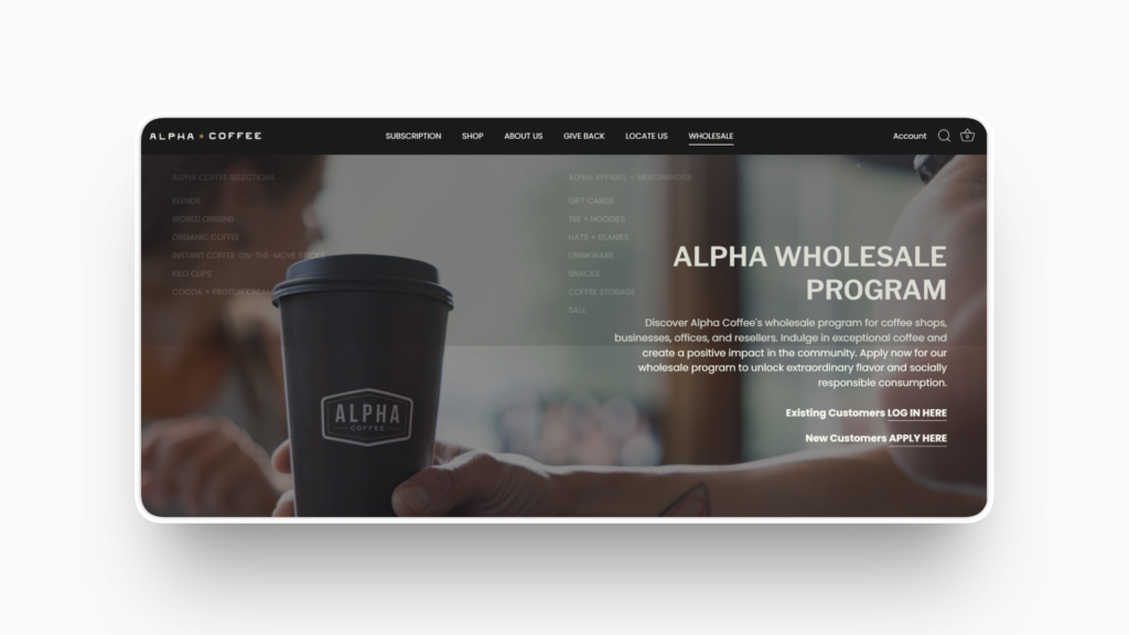 Alpha wholesale program