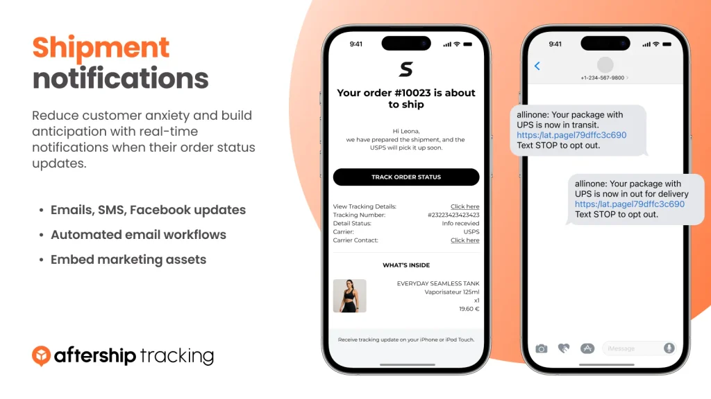 Aftership tracking Shopify app